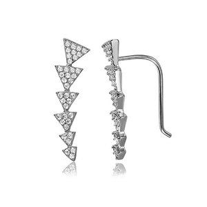 NIB Adornia Swarovski Crystal Arrow Ear Climber Earrings